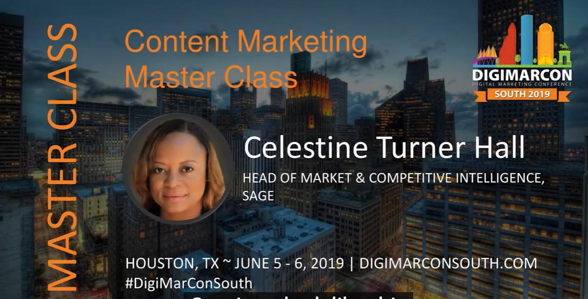 Celest leading the Content Marketing Master Class at DigiMarCon South