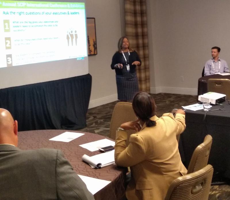 Celest presenting at the Annual SCIP International Conference & Exhibition